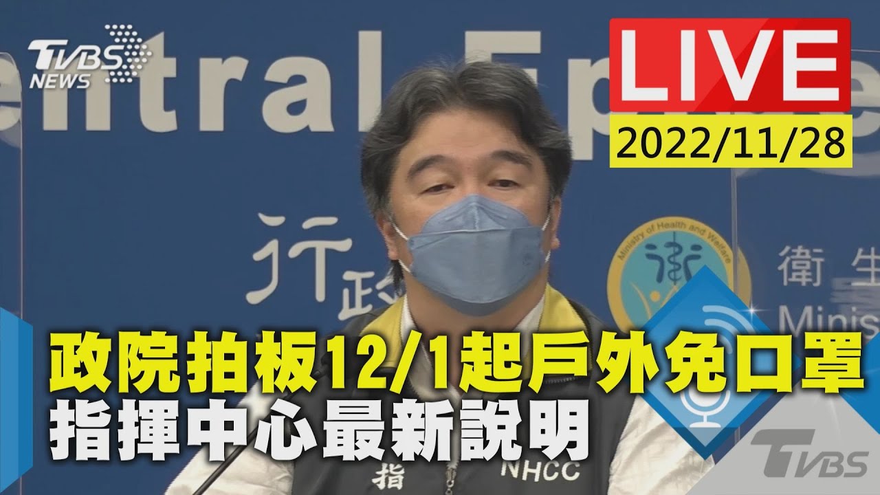 等了555天!12/1起室外免戴口罩 室內「符合6條件」也解禁