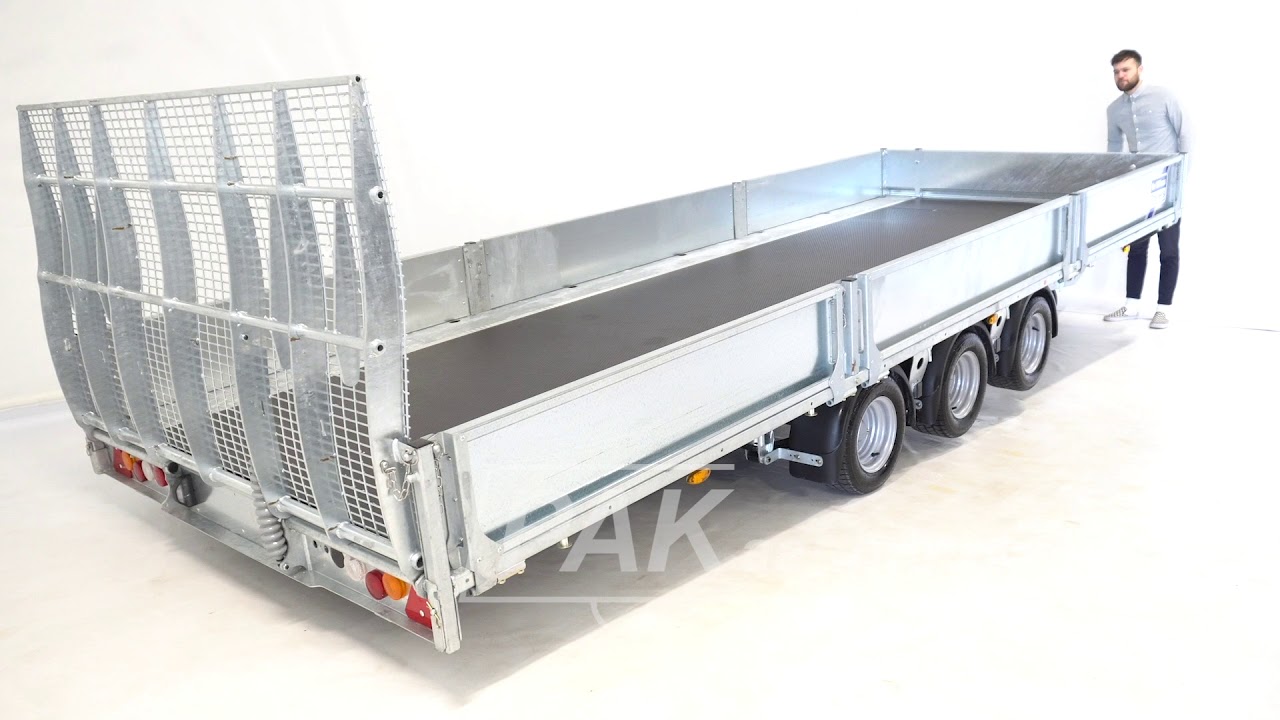 Ifor-Williams Tiltbed Machinetransporter tridemas 550x204cm 3500kg video