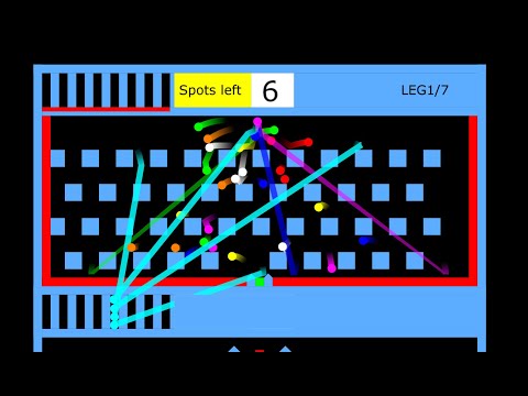Decisive First - 8 colors team marble race in Algodoo