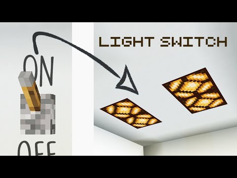 How to Make a LIGHT SWITCH in MINECRAFT!