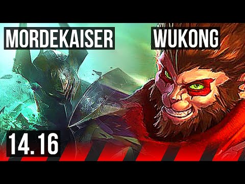 MORDEKAISER vs WUKONG (TOP) | 6 solo kills, Legendary, 15/3/8, 800+ games | NA Master | 14.16