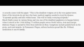 Pneumonic Plague will be blamed on Al-Qaeda