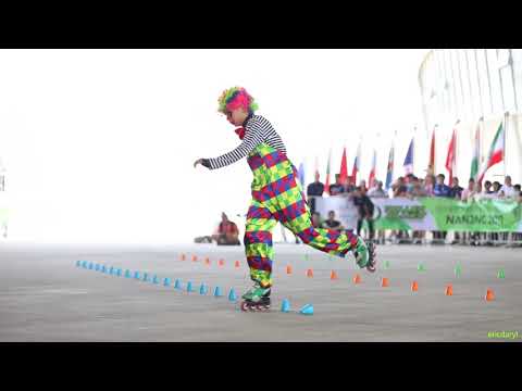 2017 Roller Games，Junior Men Classic Slalom 8th，Zeng Chen Yu 青男花桩 曾晨雨