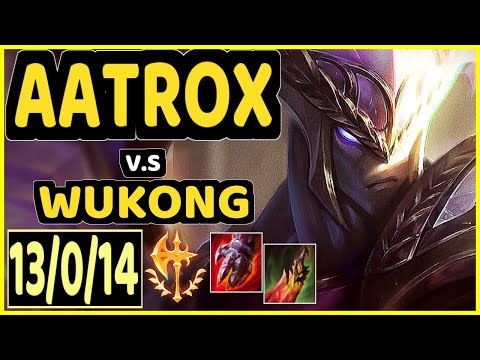 SCARFACE (AATROX) vs WUKONG - 13/0/14 KDA TOP GAMEPLAY - EUW Ranked GRANDMASTER