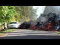 Dramatic timelapse footage shows lava engulfing car in Hawaii