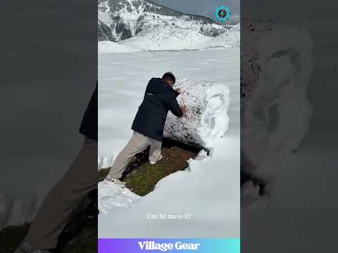 He's Rolling a SNOWBALL Bigger Than Himself! (EPIC Winter Fun!) #snowball #huge #amazing #winter