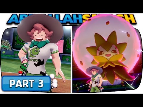 Pokemon Sword and Pokemon Shield - Part 3: GRASS GYM LEADER MILO! (Nintendo Switch)