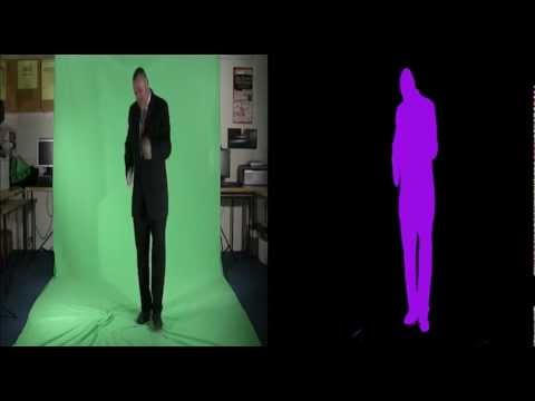 Green Screen Colour Key effect, before and after evidence