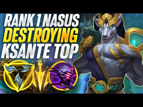 DESTROYING Ksante toplane! Rank 1 Nasus heartsteel nasus arc?! | Carnarius | League of Legends