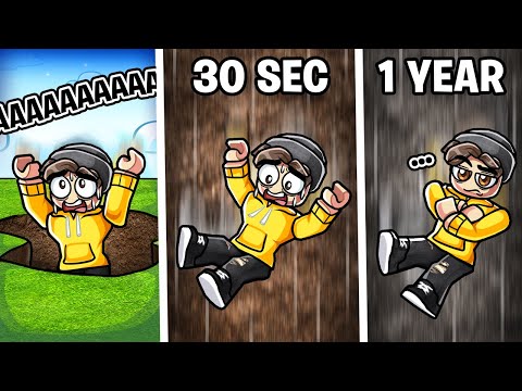 falling down the LONGEST HOLE in Roblox...