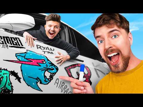 100 YouTubers Signed My Tesla!