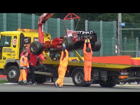 Ferrari F1 F2008 CRASH + Marshall Fail!