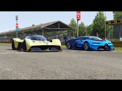Aston Martin Valkyrie AMR Pro vs Bugatti Vision GT at Monza Full Course
