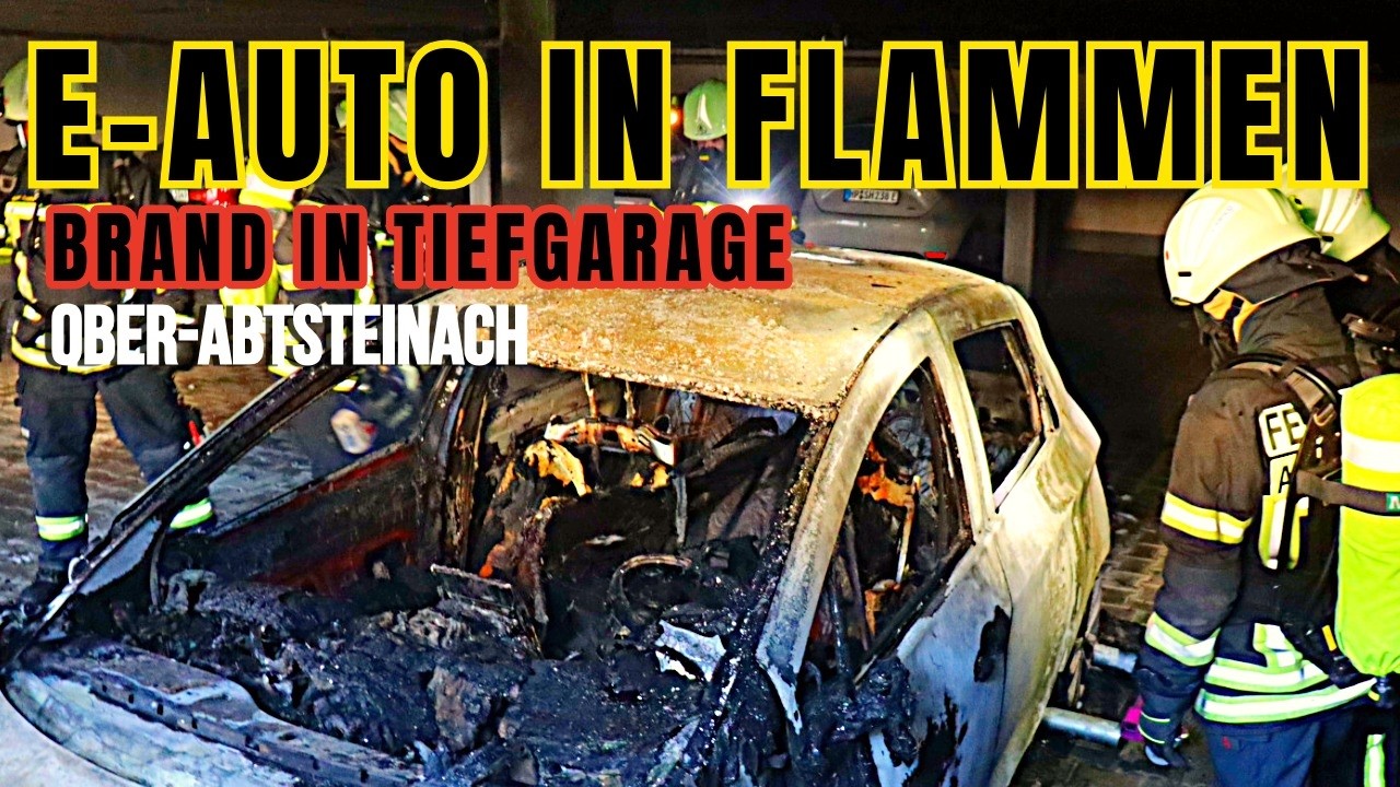 Zwei Autos brennen in Tiefgarage in Ober-Abtsteinach