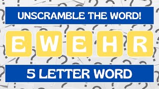 Guess The Word #2 - Unscramble the Word - Year 1 and 2 COMMON EXCEPTION WORDS - 3 min Brain Break