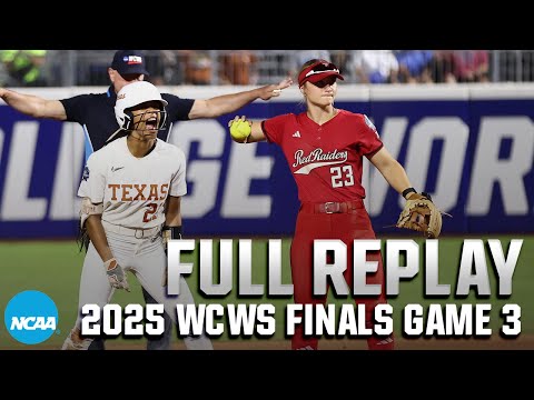 Texas vs. Texas Tech: 2025 Women's College World Series finals Game 3 | FULL REPLAY