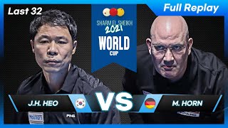 Last 32 - Jung Han HEO vs Martin HORN (Sharm El Sheikh World Cup 3-Cushion 2021)