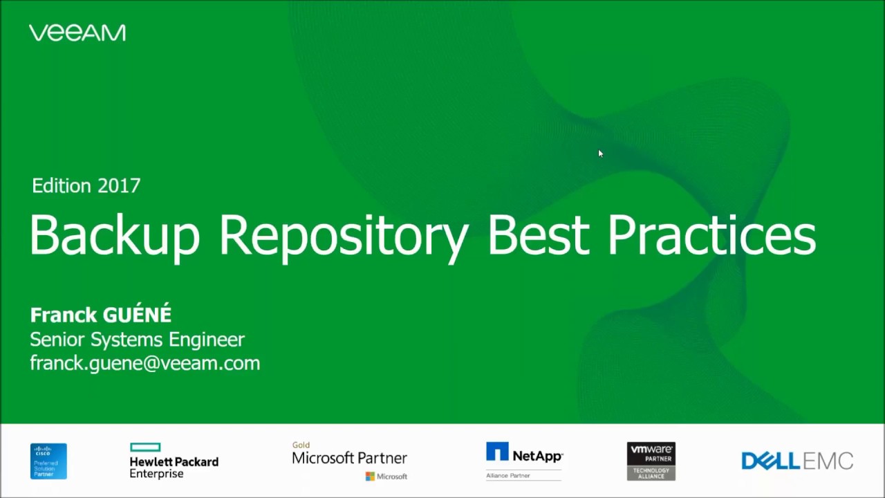 Backup Repository Best Practices : Edition 2017 video