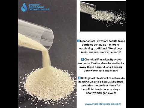Zeolite Granules Clinoptilolite video by Starke Aquacare Technologies