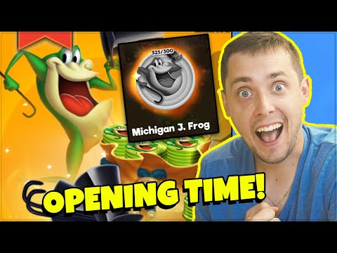 BIG Michigan J Frog OPENING! SO CAN I GET JACKPOT!? 4 STARS MICHIGAN! - Looney Tunes World of Mayhem