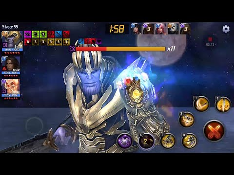Building Thanos to T3 / Mythic Endgame Uniform + Corvus Glaive Stage 55 WBU - Marvel Future Fight