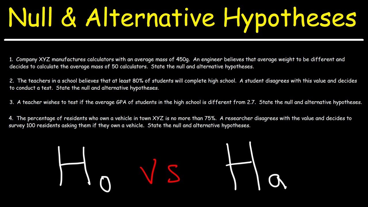What are the null and alternative hypotheses?