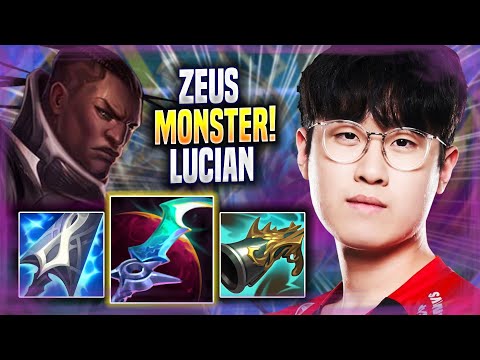 ZEUS IS A MONSTER WITH LUCIAN! - T1 Zeus Plays Lucian TOP vs Lulu! | Season 2022