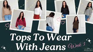 DIY Tops & Jeans Capsule Wardrobe 👖 | 7 Handmade Tops + Styling Hacks | Ellie & Mac | Week 3