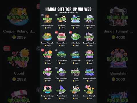 HARGA GIFT DI TIKTOK TERBARU 2025 SINGA TERTINGGI YA 5 JUTA