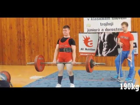 Mistrovství ČR dorostu a juniorů v silovém trojboji v Sedlčanech