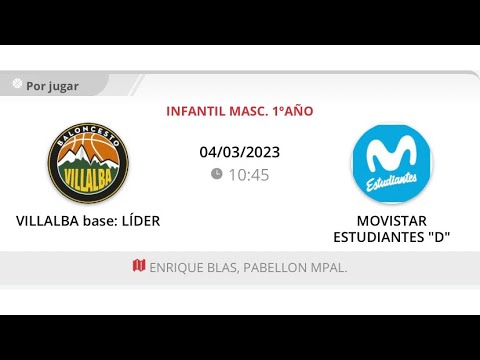 Infantil masc 10 VILLALBA BASE: Lider - MOVISTAR ESTUDIANTES