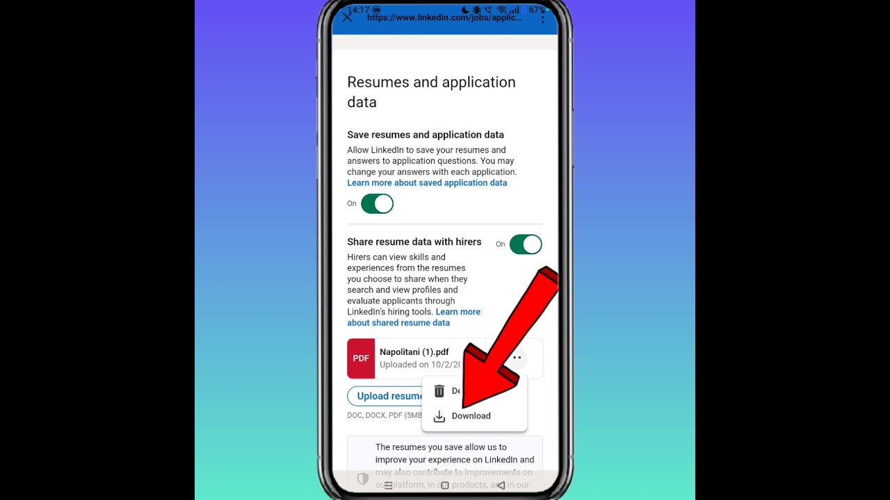 How To Download LinkedIn Resume/CV As PDF #linkedin #shorts #shortsfeed