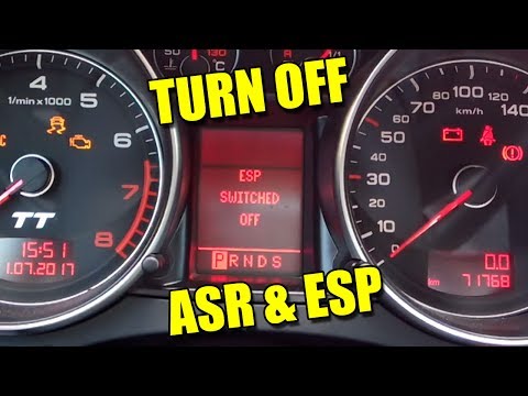 How to Turn Off ASR and ESP on Audi TT Mk2 VW Seat Škoda
