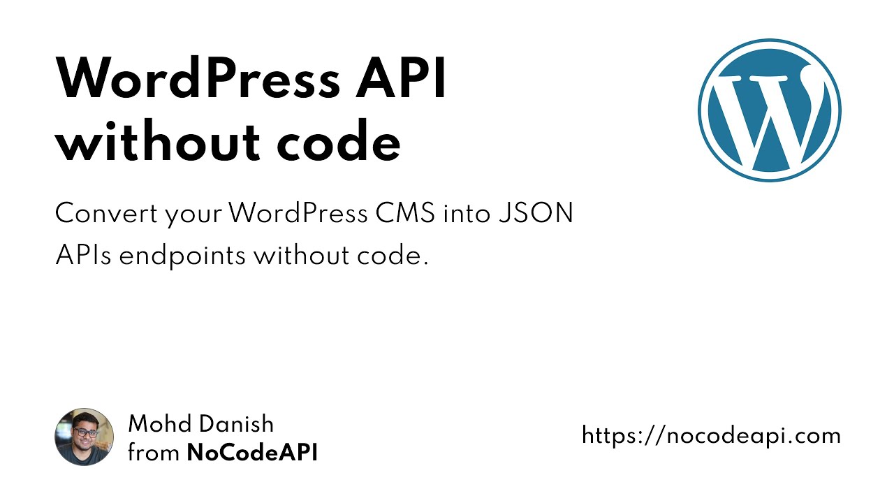 Setup WordPress JSON API with NoCode without server & code.