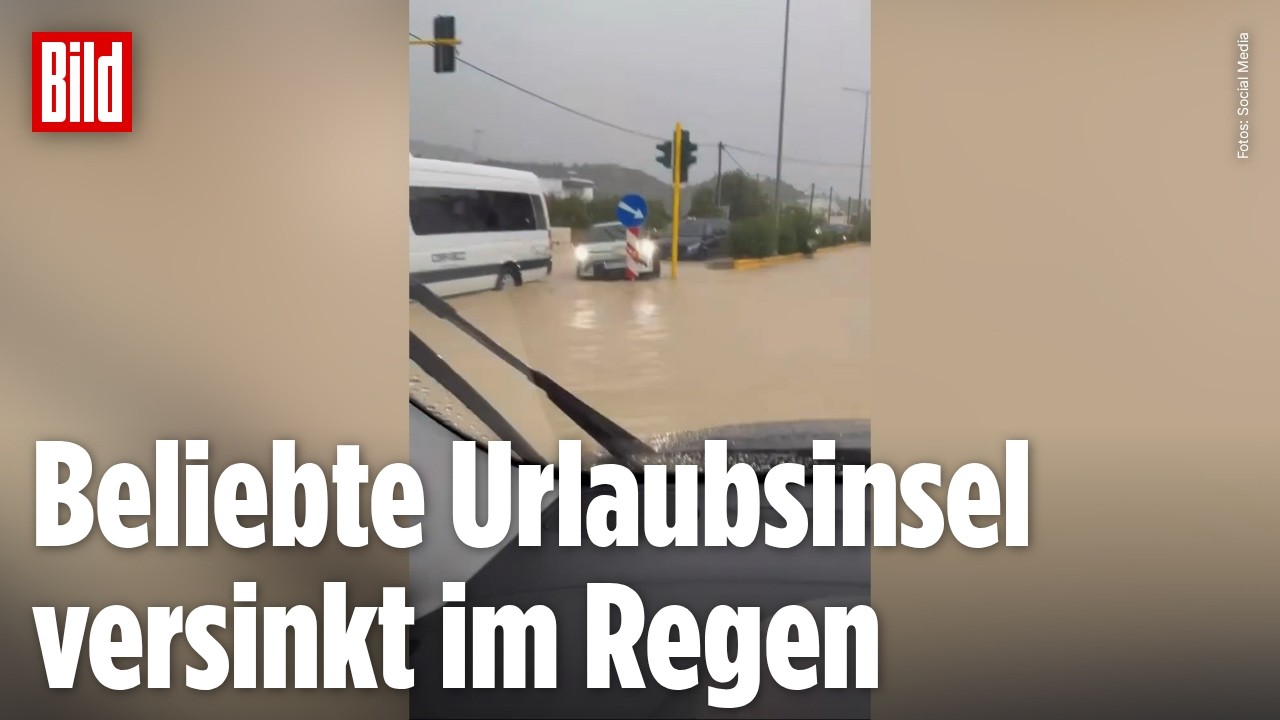 RHODOS IM NOTSTAND: Mehr als 200 Liter Regen pro Quadratmeter sorgen für Chaos und einen Toten