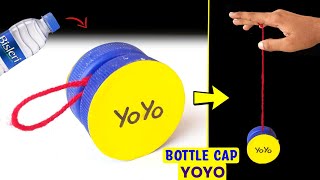 how to make YOYO , Easy bottle cap yoyo making , how to make spinning toy , Amazing homemade toy