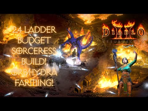 Diablo 2 Resurrected - Budget build for early ladder farming! Frozen Orb/Hydra build with gear!