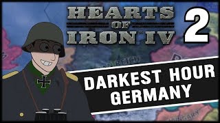 WW2 BEGINS! Hearts of Iron 4 Darkest Hour Germany Campaign Mod Part 2