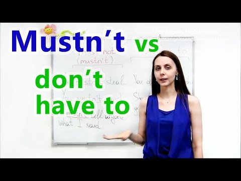 "MUSTN'T VS. DON'T HAVE TO". INTERMEDIATE LESSON 5