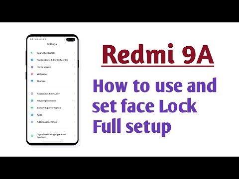 Redmi 9A , How to use and set Face Lock full set-up