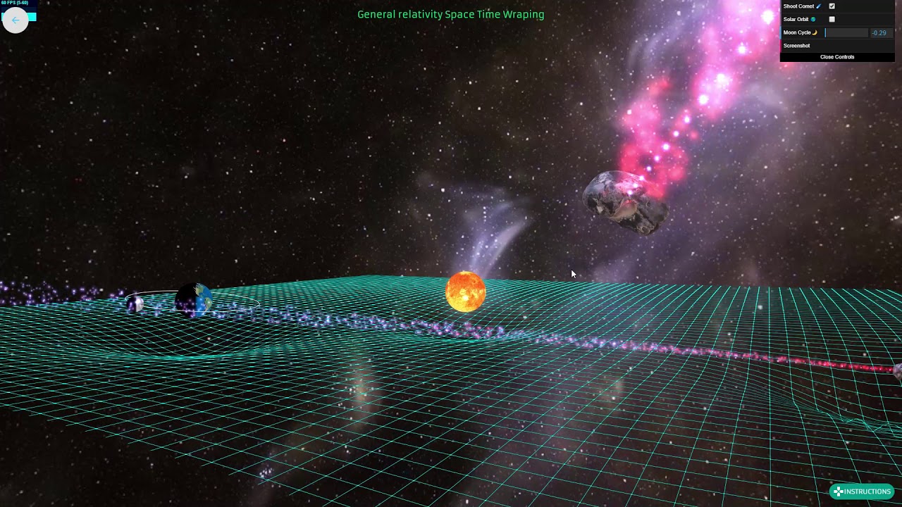 General Relativity & Curved Spacetime Simulation (Live demo link is in the description)
