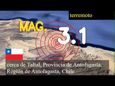Terremoto de magnitud 3,1 sacudió cerca de Taltal, Provincia de Antofagasta, Región de Antofagasta,