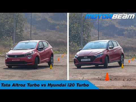 Tata Altroz iTurbo vs Hyundai i20 Turbo - 0-100, Handling, Braking Tested! | MotorBeam