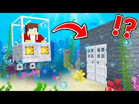 JJ Found Mikey's Secret Underwater Base in Minecraft - Maizen