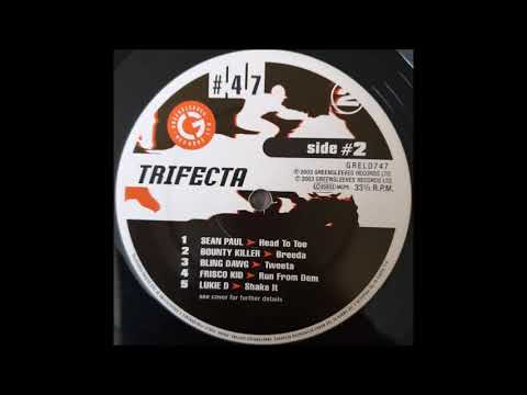 Trifecta Riddim Mix 2003 Sean Paul,Sizzla,Agent Sasco,Bounty,Bling Dawg,Beenie,Elephant man,Ward 21,
