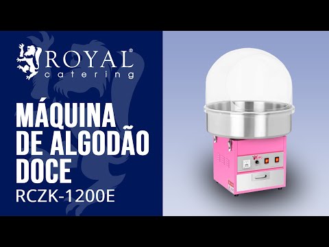 vídeo - Máquina de algodão doce - 52 cm - 1200 W - tampa
