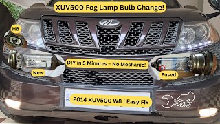 Mahindra XUV500 W8 Fog Lamp Bulb Replacement | Easy DIY 🔧 Guide (2014 Model)