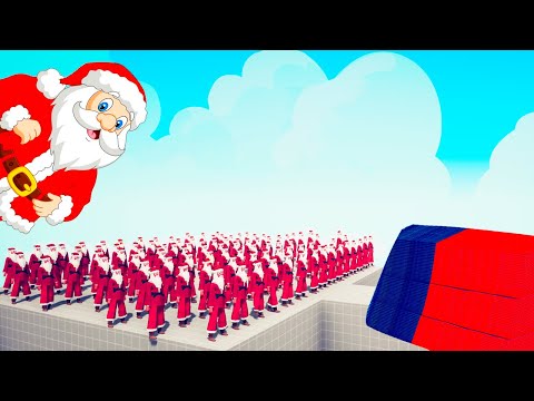 100x SANTA CLAUS + 2x GIANT vs 1x EVERY GOD - Totally Accurate Battle Simulator TABS