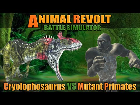 Cryolophosaurus vs Mutant Primates - Animal Revolt Battle Simulator