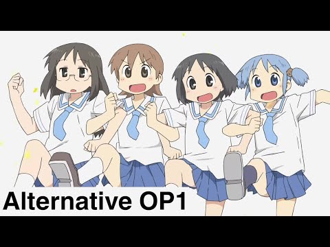 I put the alternative version of the Nichijou OP over the original Nichijou OP visuals